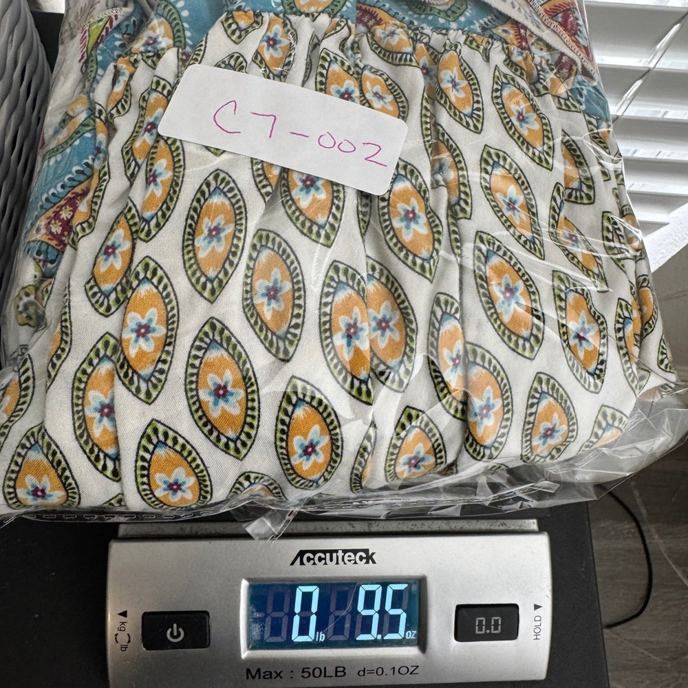 One World Live and Let Live Boho Medallion Print Tiered Dress Blue XL Artsy - Picture 8 of 8